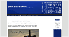 Desktop Screenshot of jesusabundanthope.com